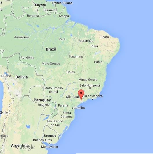 peta Sao Paulo amerika selatan 