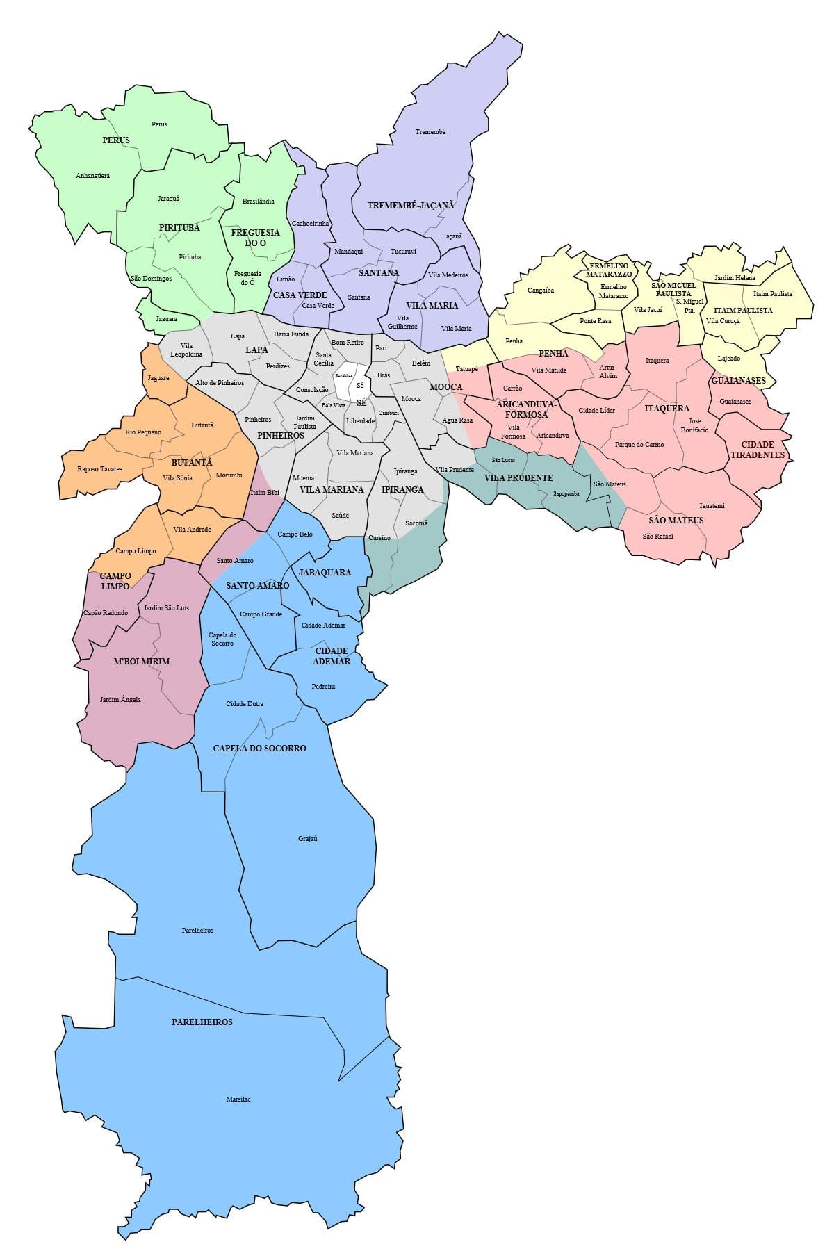 São Paulo arrondissement peta