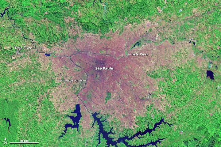 São Paulo peta topografi
